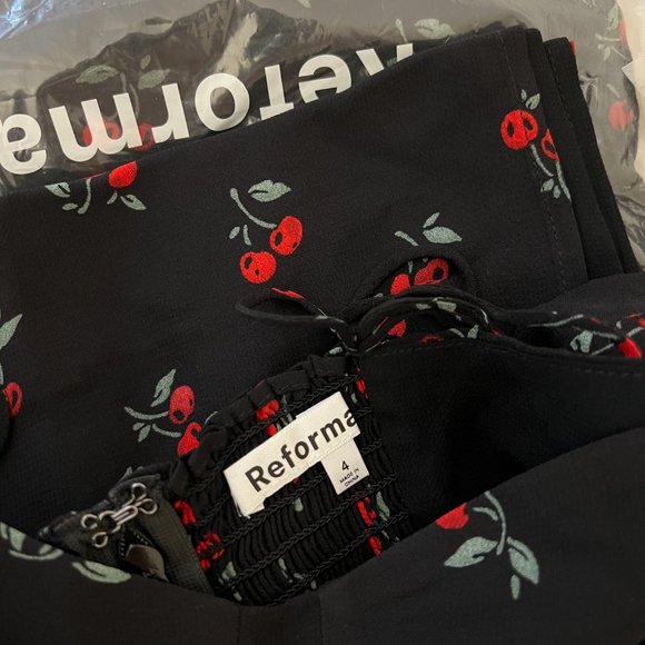 Reformation Juliette Dress in Black Cherry - Picture 15 of 15